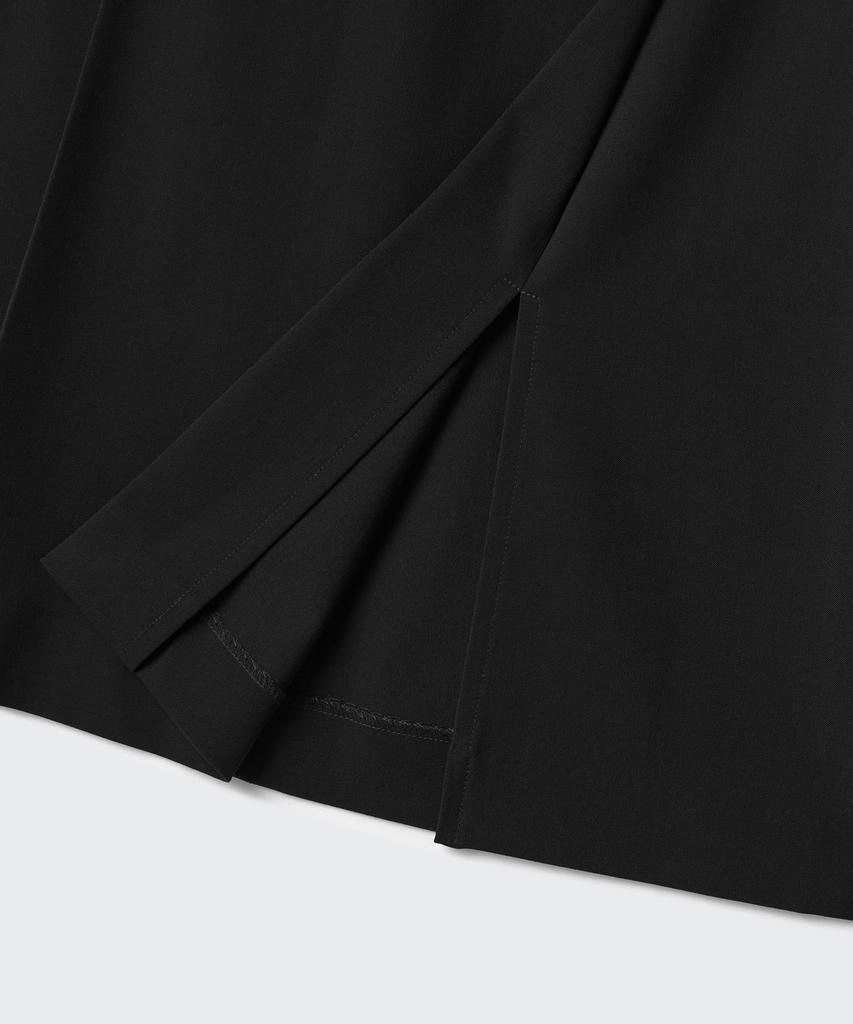 Musinsa Standard Woman Women'S Panel Slit Knee Length Skirt [Black]