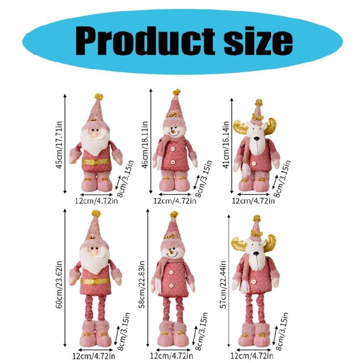 Verstellbare Größe Weihnachten-Thema Figur Ausziehbare Stehende Figur Puppe Display Dekoration für Fenster oder Tisch