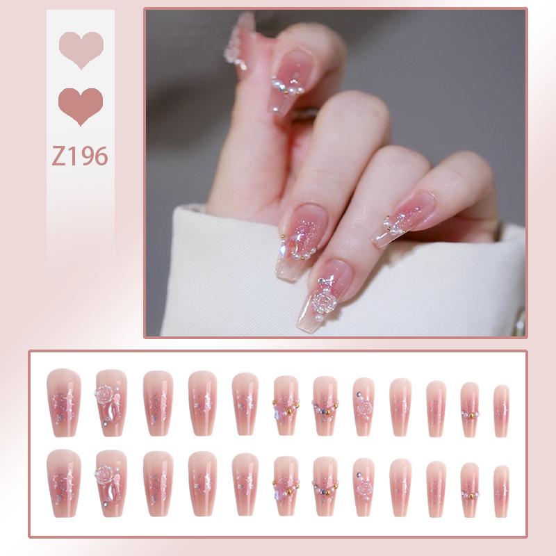 Handmade Press-On Nails – Crushed Diamond Butterfly Glitter Tips Collection