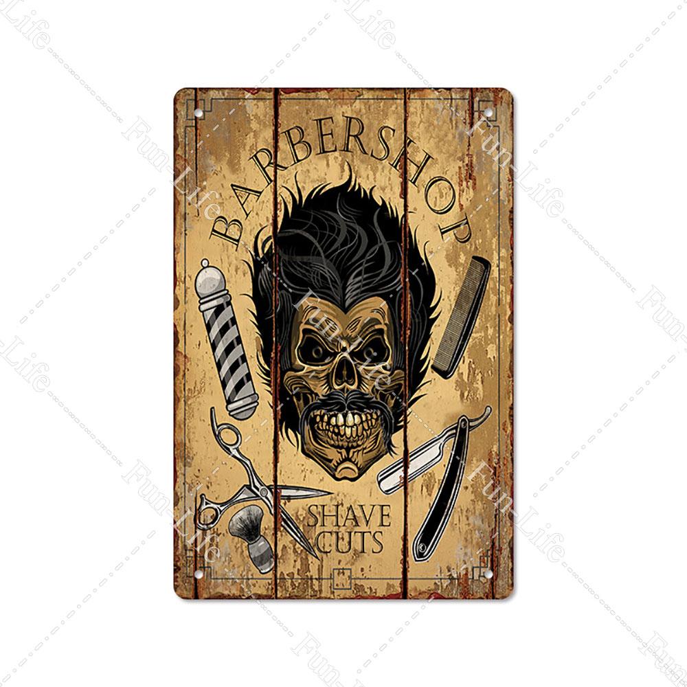 2024 New Barbershop Retro Plate Poster Vintage Home Decor Retro Metal Tin Signs Pub Car Garage Wall Art Home Decor 20x30cm