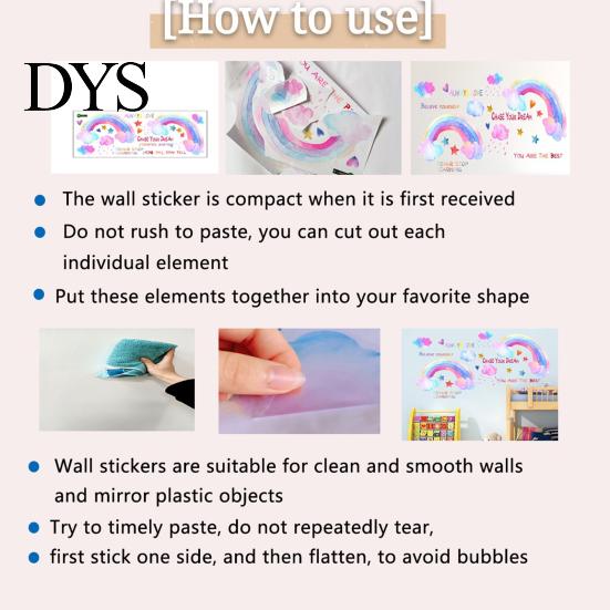 Wall Art Stickers Colorful Mural Waterproof Self-adhesive Removable Decorative Strawberry DIY Fruit Background Wallpapers Craft Decals