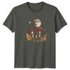 Lunar Mushroom Nature Graphic TShirt Full Moon Fungi Tee