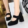Fashion 2025 Women Baotou Round Toe Platform Heel Mary Jane Shoes Women Shallow Elegant Trend Comfortable Fashion Shoes Shoes for Women