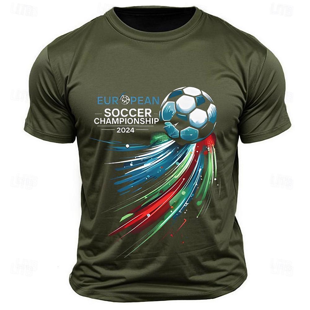 

Mens European Soccer Championship 2024 Graphic T-Shirt XL