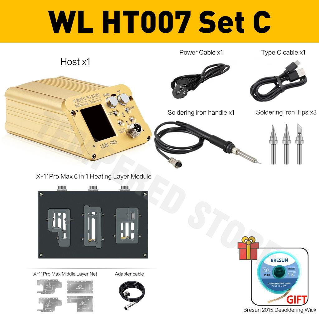 WL Intelligent Heating Separator Heating Table For iPhone X-17Pro Max Motherboard Layer Face ID Repair Welding Station Tools Set