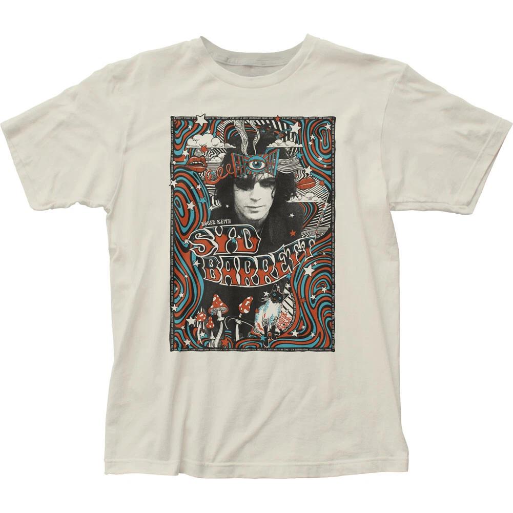 Syd Barrett Melty Poster Mens T Shirt Rock And Roll Classic Tee Vintage White