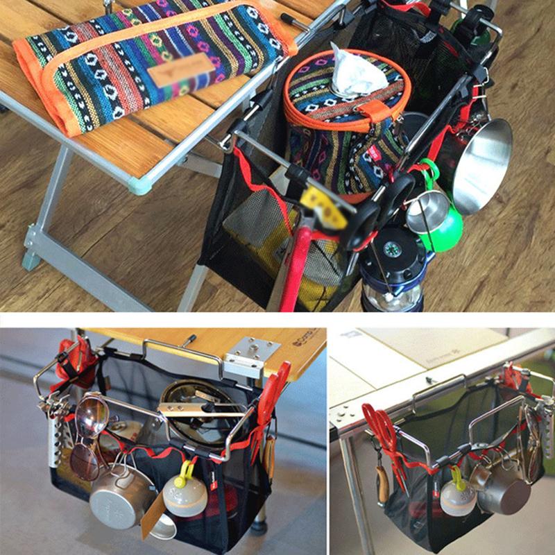 Suport Pliabil Portabil Tip Grilă pentru Depozitare, Masă de Picnic, Pentru Camping în Aer Liber, Kit Barbecue, Raft de Bucătărie, Plasă de Depozitare