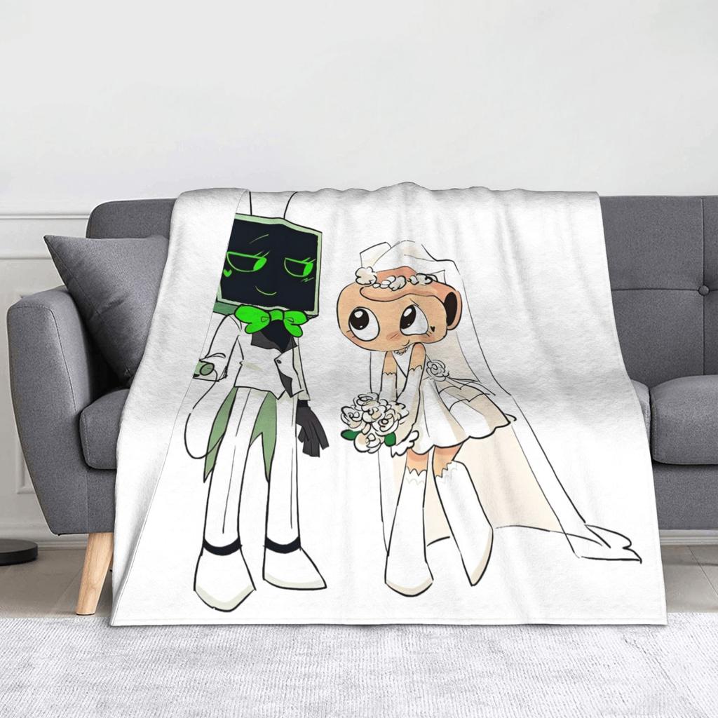 Dandys World Cartoon Fuzzy Blanket Horror Game Awesome Throw Blankets for  Sofa Bedding Lounge 150*125cm Quilt
