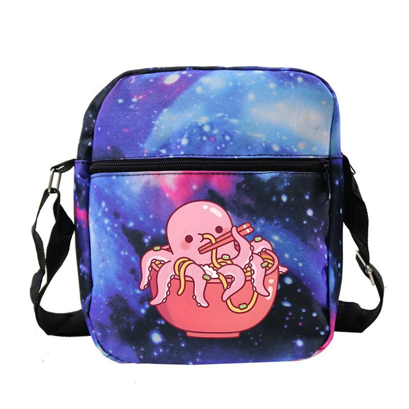 Cute printed shoulder bag casual multi-functional oblique span bag small bag student stationery bag