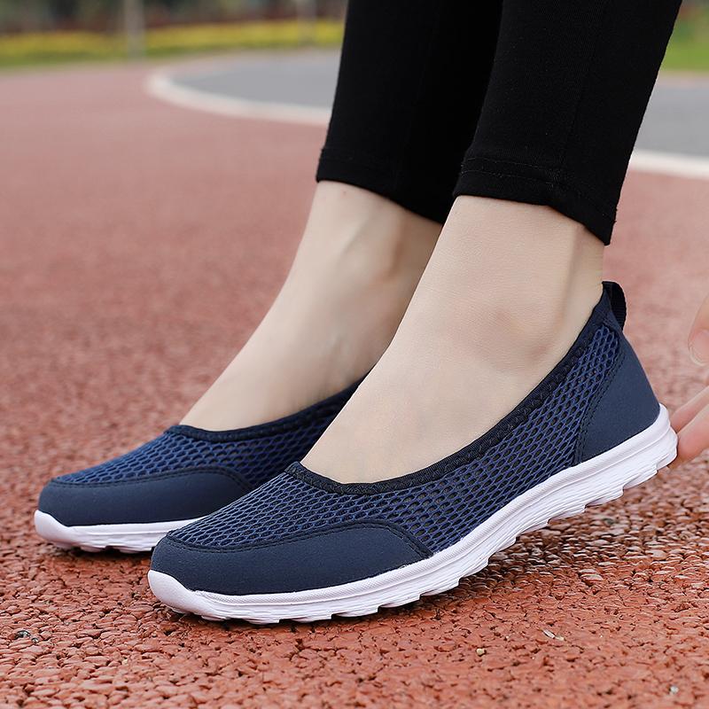 35-42 Damen Flache Schuhe Casual Bootsschuhe Mutter Krankenschwester Loafers