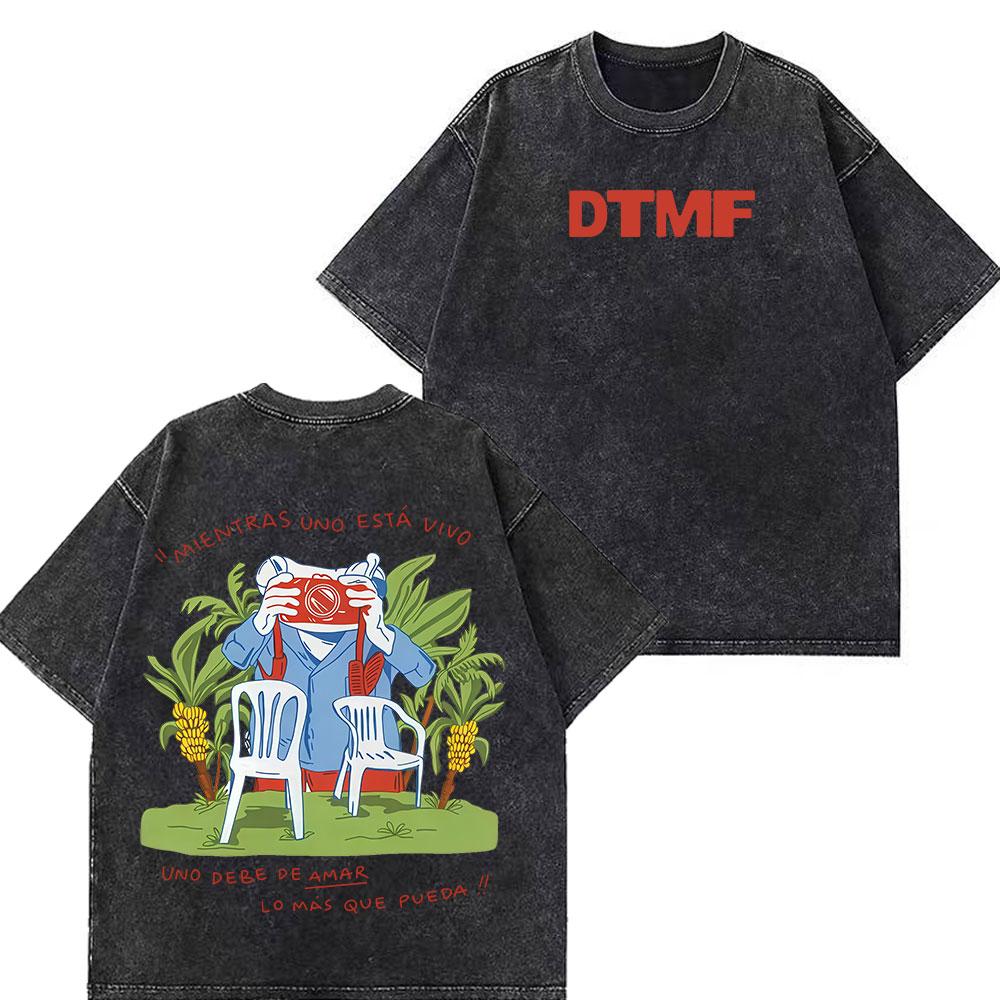 Rapper Bad Bunny Tour  Debi Tirar Mas Fotos DTMF Merch Tshirt Unisex Fashion  Summer ONeck Tee Hip Hop Vintage Washed Tshirts