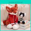 Dog Cartoon Cute Fox Cat Hoodie Decoration Plush Doll Pillow For Room Decor