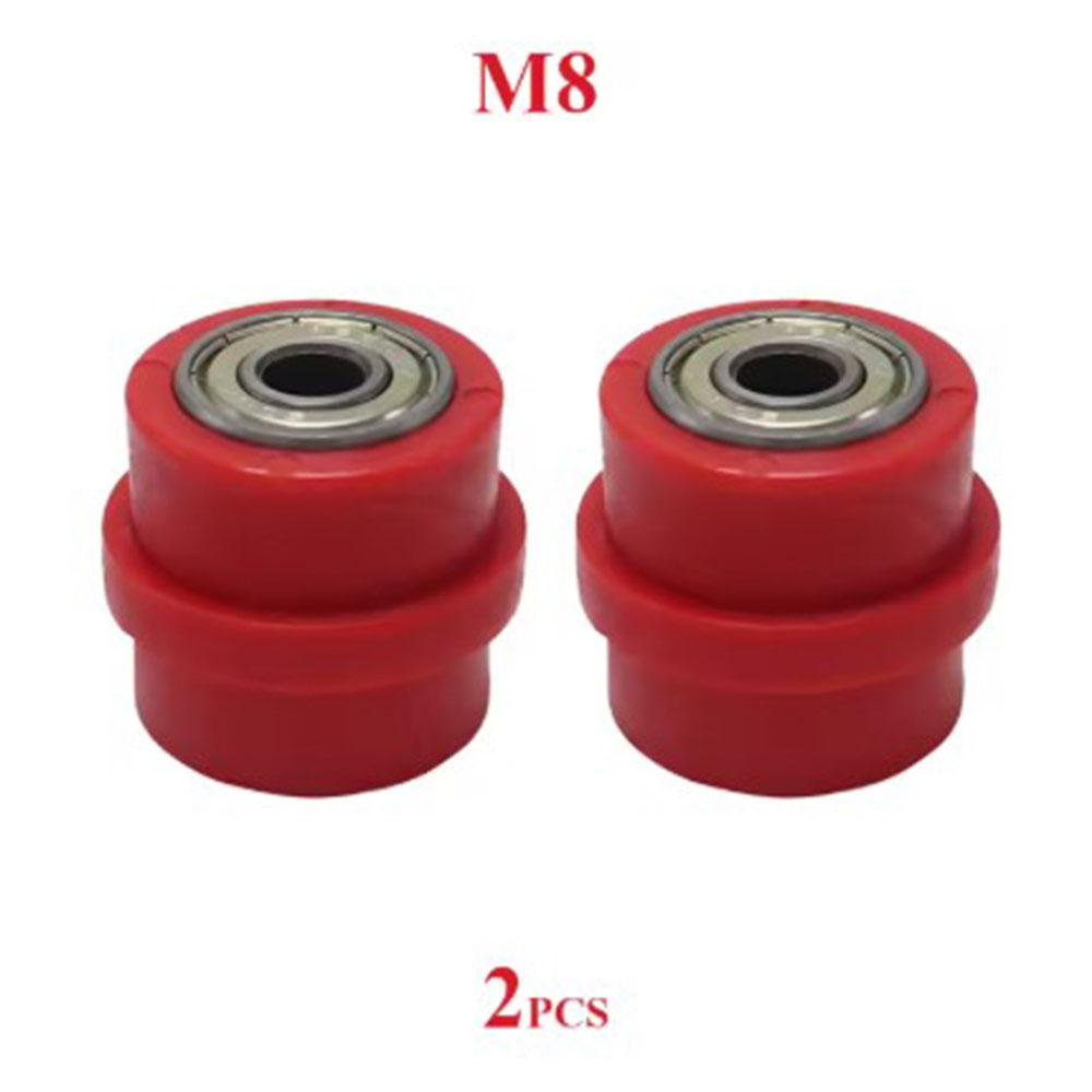 2pcs 8mm 10mm Motorcycle Chain Tensioner Motocross Wheel Guide Drive Roller Pulley ATV Moto Accessories Enduro Dirt Pitbike