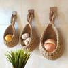 Wall Mount Hanging Basket Decorative Braid Fabric Bohemian Style Hanging Vegetable Basket Household Supplies