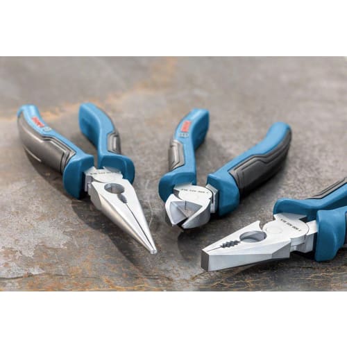 Bosch Professional 3-Piece Set (Pliers, Needle Nose Pliers, and Nippers) 1600A016BG