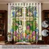 Set Of 2 Easter Cartoon Rabbit Cross Print Perforated Curtains Multiple Sizes Living Room Bedroom Insulation Decoration Curtain Blackout Polyester
