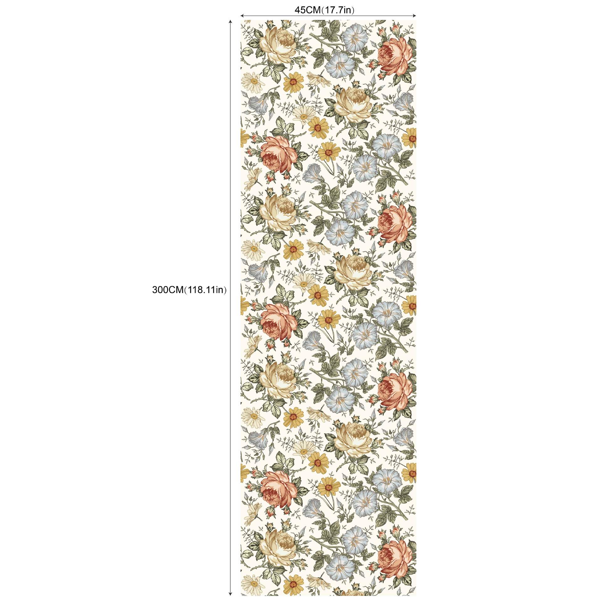 

Знімні безшовні самоклеючі шпалери для фону вітальні (Зелені рослини і квіти) RW154