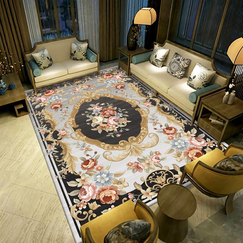 Persian Living Room Carpet  Bedroom Bedside Carpet Retro Ethnic Style Carpet Hotel Home Stay Carpet