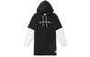 Women's Vans Long-Sleeved Dresses Women's Black Hooded Moderate Short