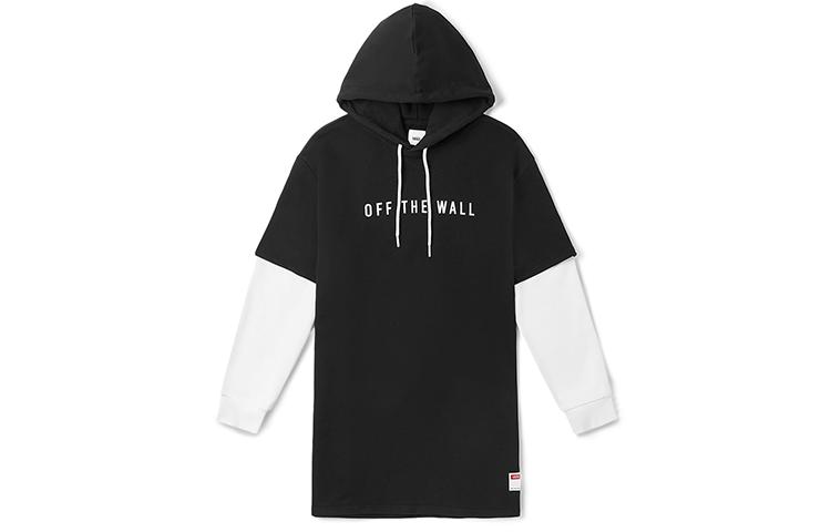 Women's Vans Long-Sleeved Dresses Women's Black Hooded Moderate Short