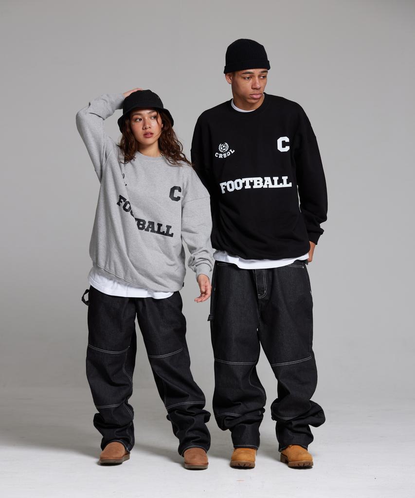 CREAM SODA LAB C Logo Football Club Sweatshirt Grey
