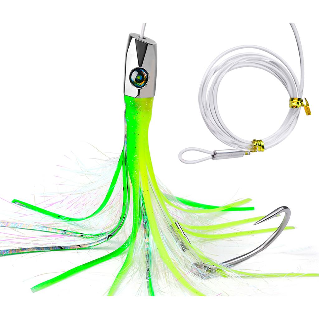 Seawater Fishing Lure Metal Head Octopus Squid Skirt Baits Octopus Squid Skirt Trolling Lures Fishing Accessories