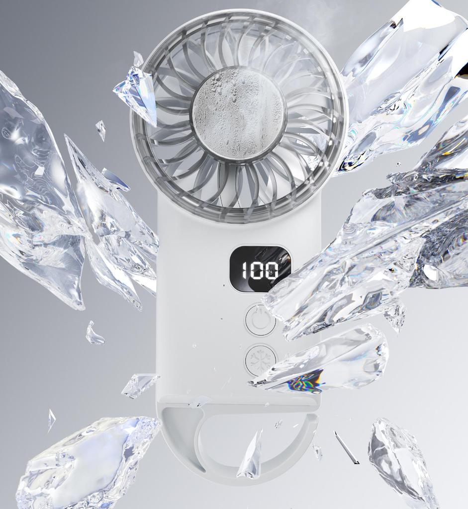 Creative Portable Ultra-thin Handheld Fan with 100-Speed Adjustment and Charging - Ideal for Outdoor Use