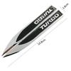 1 Pair Metal TURBO Turbocharged Car Sticker Logo Emblem Badge Decals Car Styling DIY Decoration Accessories for Frod Bmw Ford MD2