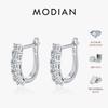 MODIAN D Color U Shape Moissanite Earrings 925 Silver Elegant Exquisite Hoop Earrings For Women Wedding Jewelry
