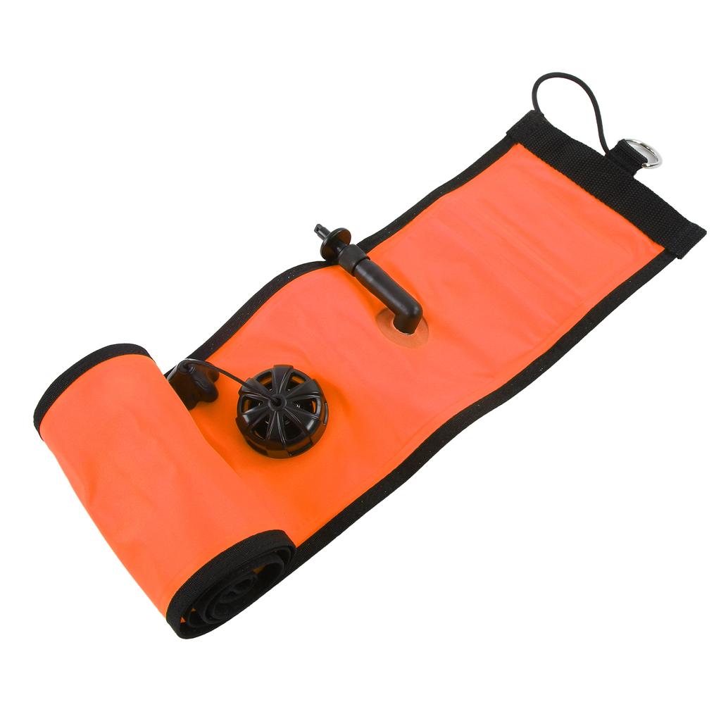 120x15cm Scuba Diving Surface Marker Buoy High Visibility Inflatable Surface Marker Signal Tube
