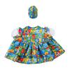 1 Set Fußball-Event Gänse-Outfit Buntes Rüschenkleid und Hut Fußball-Thema Veranda-Gänse-Kostüm für 23-Zoll-Gänsefigur Mottoparty-Dekoration