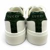 Pristine GUCCI Low Cut Sneakers Ace Web Stripe Platform Leather White 35 791399 Used