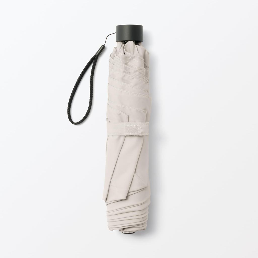 MUJI Folding Umbrella for Sun and Unisex 60cm Rib Length Rain, Adult, DEA53A5A, Ivory,