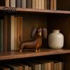 Small Dog Sculptures for Home Retro Dachshund Figurine, Cute Puppy Statue, Minimalist Desktop Ornament, Stable Plastic Animal Statues Decorative