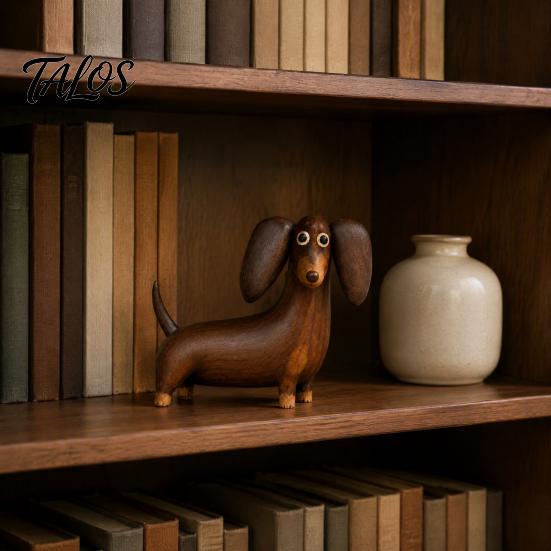 Small Dog Sculptures for Home Retro Dachshund Figurine, Cute Puppy Statue, Minimalist Desktop Ornament, Stable Plastic Animal Statues Decorative