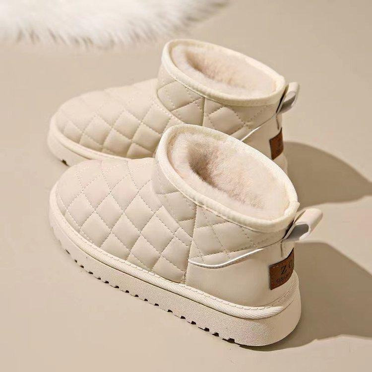 

Новые зимние женские сапоги, флисовые утепленные нескользящие женские ботинки, водонепроницаемые теплые хлопковые ботинки 40