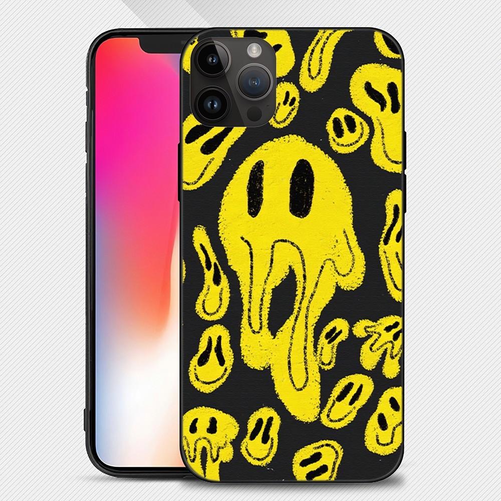 Funny S-Smiley Face Phone Case Iphone15 14 13 12 11 Pro Max Mini X 7 8 Soft Case