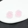 6 Colours Luminous Resin 3D Permeating Ice Crystal Rose Camellia Flower Stud Earring for Women Zircon Girl Gift