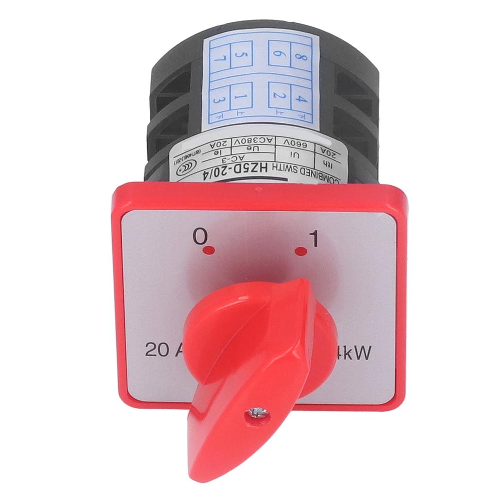 Changeover Switch PC Flame Retardant Combination Selector Switch 2 Sections 2 Gears AC380V