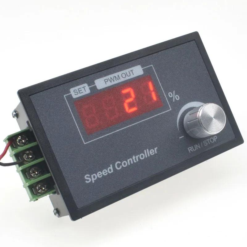 DC6-60V PWM Motor Speed Controller with Encoder Knob Control Adjustable Frequency for Motor Controllers