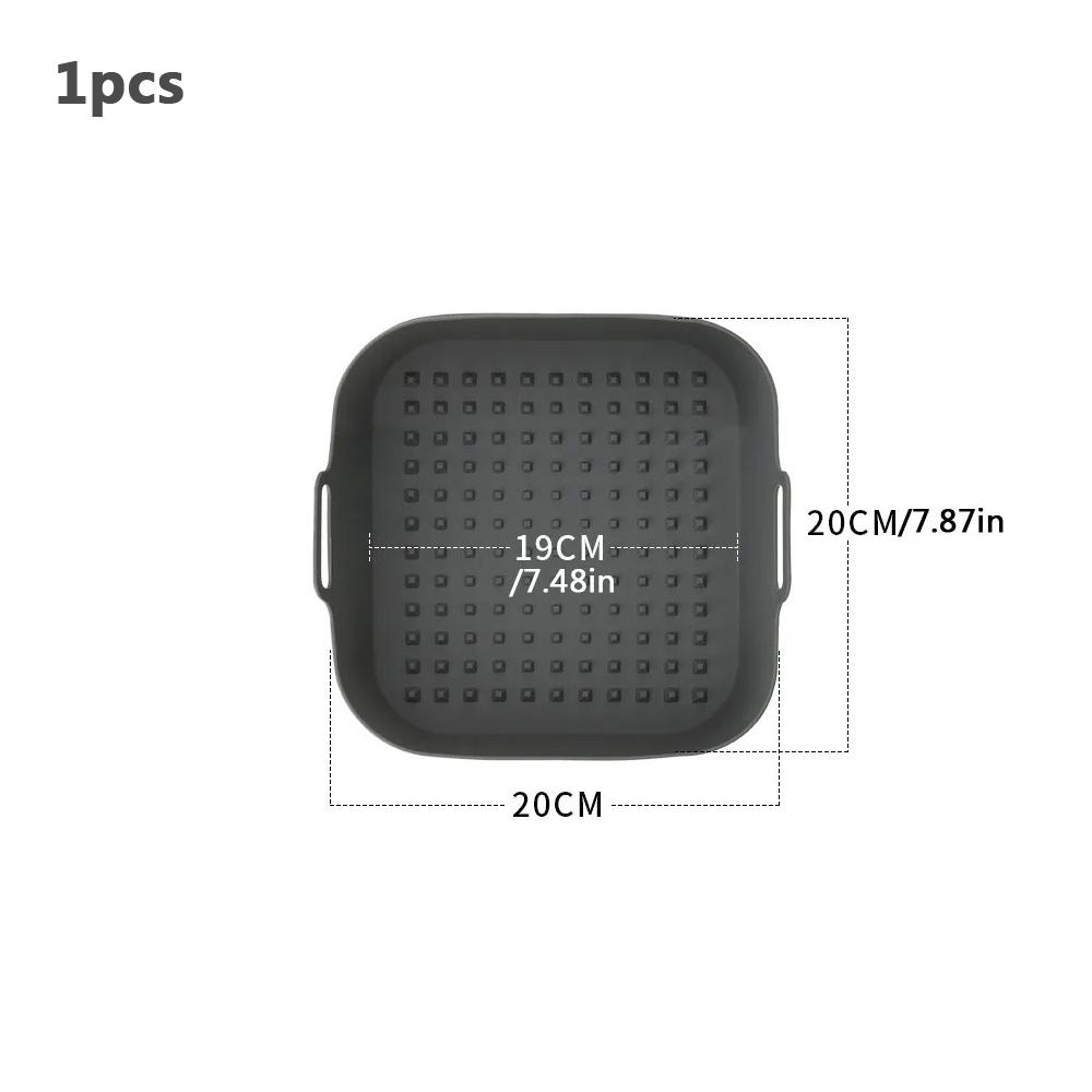 

Air Fryer Silicone Pot Thick Reusable Silicone Square Air Fryer Liners Baking Tray Liner Paper Air Fryer Basket Baking Utensils