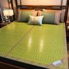 Bamboo Ice Silk Summer Cooling Mat: Foldable Double-Sided Mat for Dormitory or Home, 1.8m