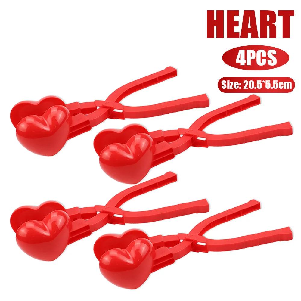 5Pcs Duck Shaped Snowball Maker Clip Children Outdoor Plastic Winter Snow Sand Making Mould Tool for Kids Fight Fun Sports Toys