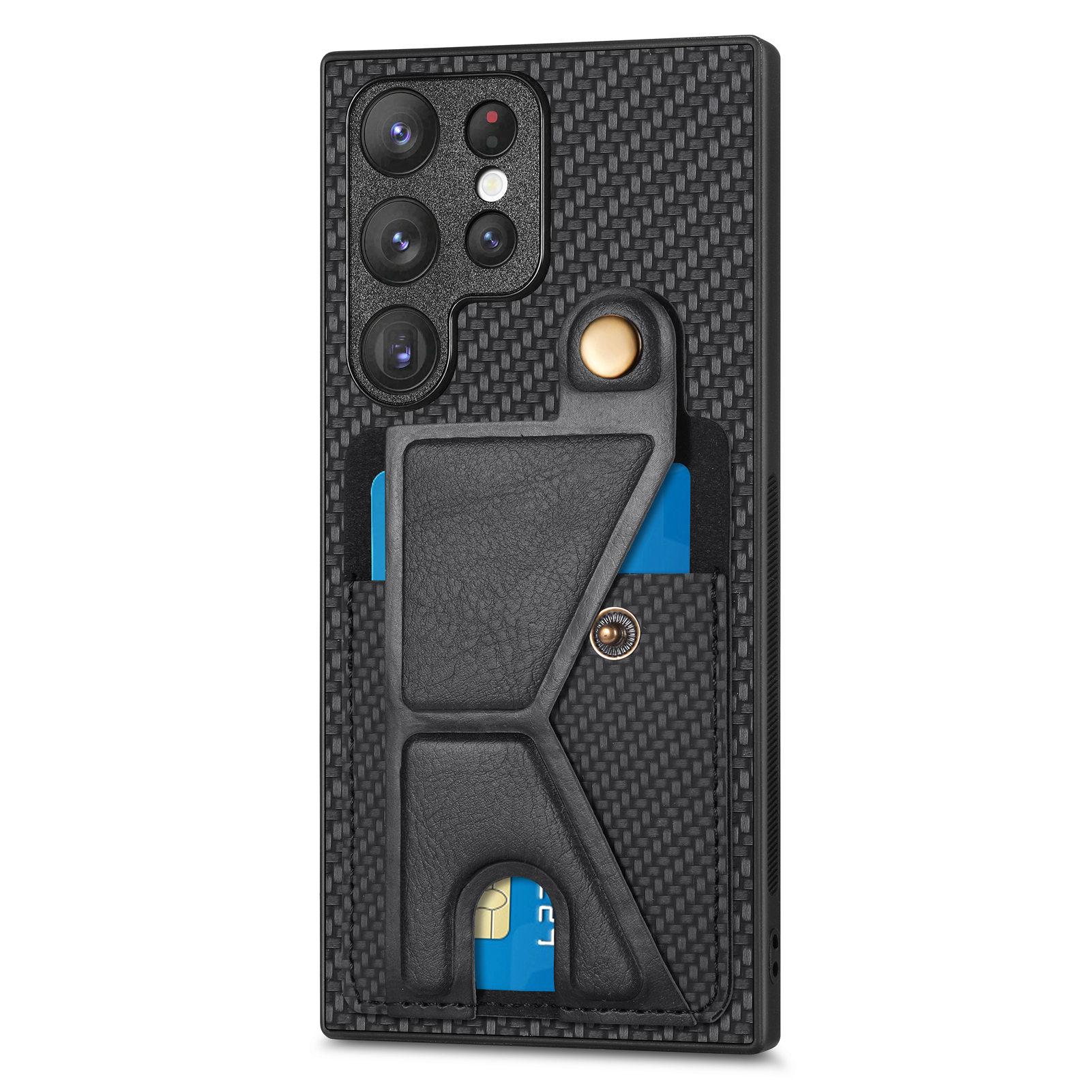

Чехол-кошелек с держателем и слотом для карт для Samsung Galaxy S23 Ultra S21 S22 Plus Note20 A54 A14 A34 A23 A52 Магнитный держатель For Galaxy A04 чёрный