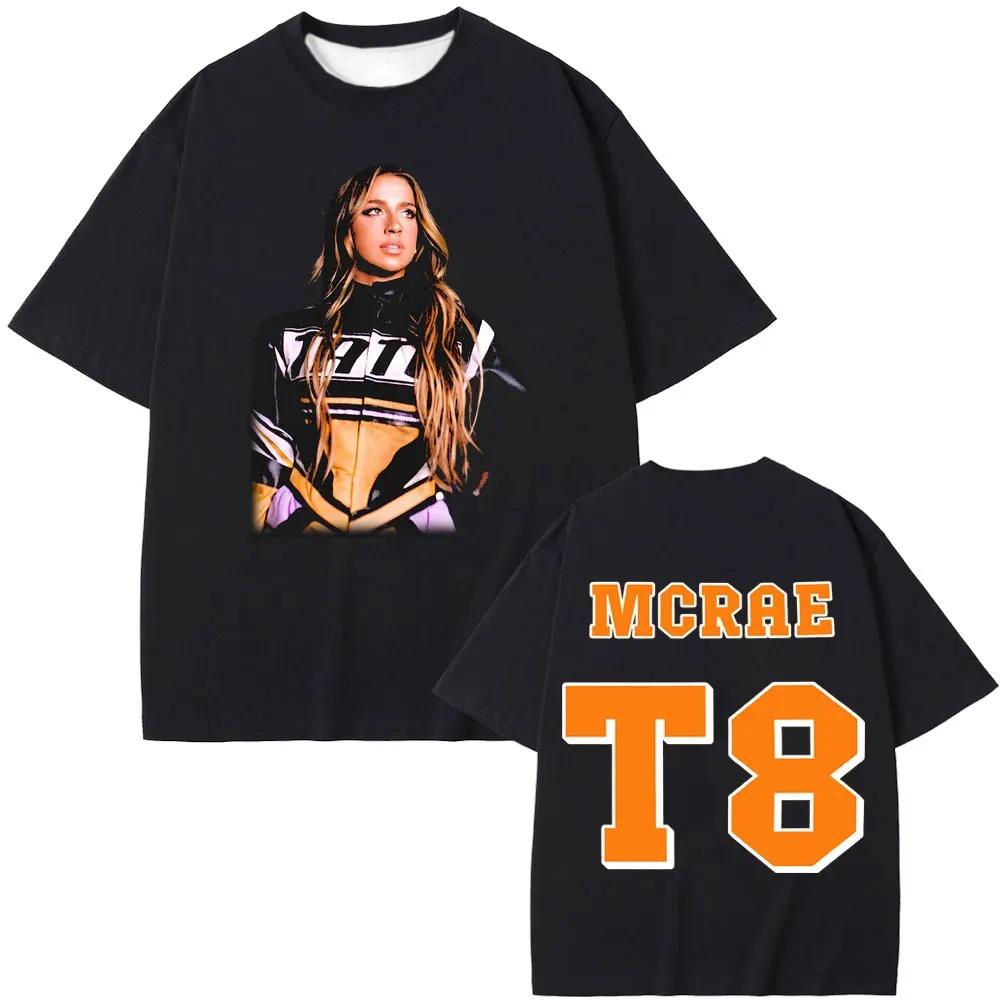 2025 Singer Tate Mcrae T8 Music T Shirts Men's Women Vintage T-shirt Summer Oversized Short Sleeve Tee Tops for Fans Gift