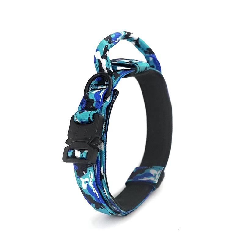 Big Dog Training Collar Pet Collar Military Dog Collar Medium and Large Dog Outdoor Training Dog Leash Tactical Collar