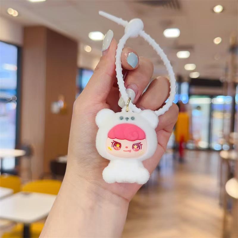 

Lamb Wool Coin Purse Cartoon Keychain Pendant - Plush Storage Bag