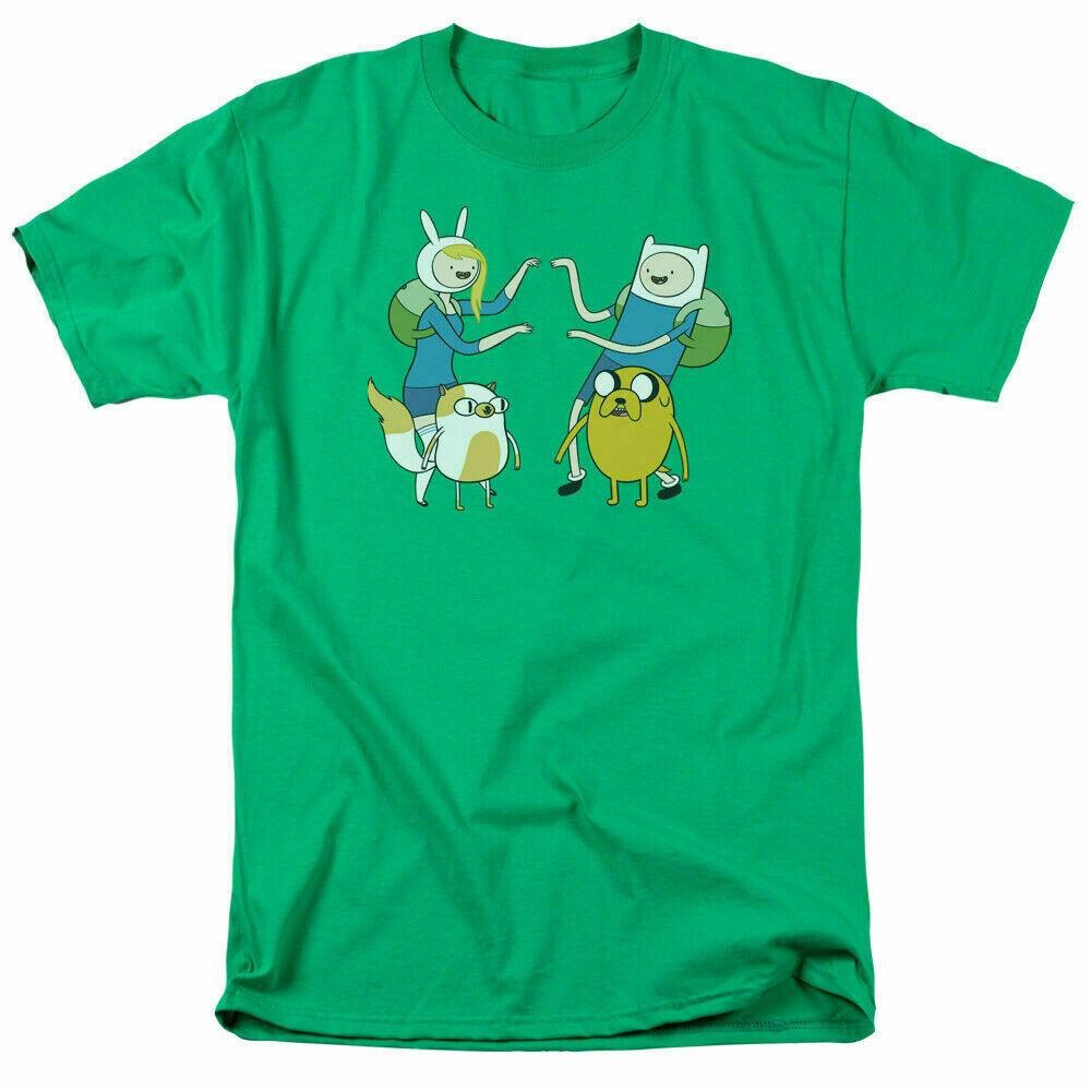 

26 Adventure Time Meet Up T Shirt Mens Licensed Cartoon Merch Finn Jake Green Unisex T-Shirt M