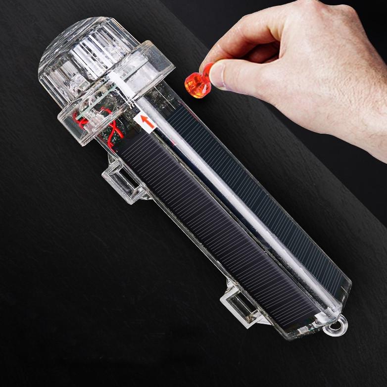 9LED High-Brightness Marine Solar Warning Signal Light 5 LEDs Red