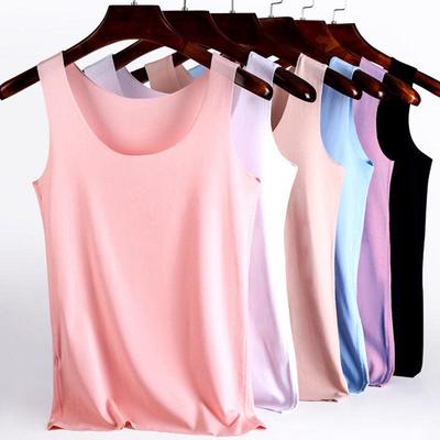 Seamless Ice Silk Women's Camisole Vest - Thin, Versatile, Plus Size, Sleeveless Spring/Summer Base Layer Wear
